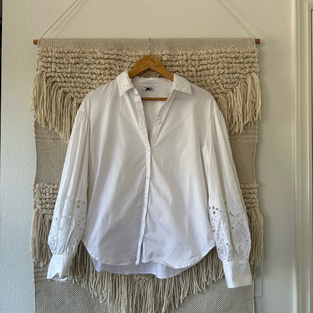 Kate Spade Poplin Cutwork Shirt